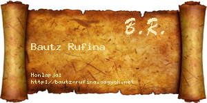 Bautz Rufina névjegykártya